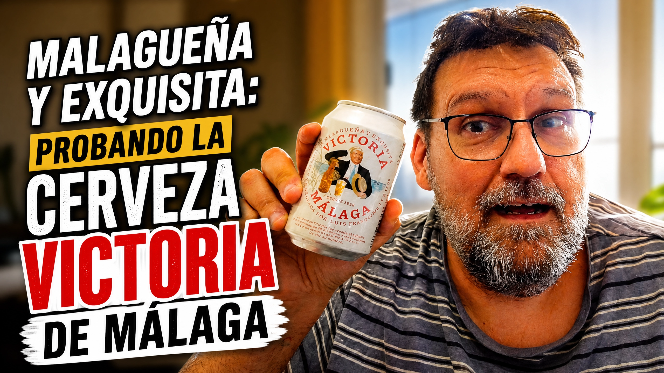 Victoria Málaga, “malagueña y exquisita” desde 1928: lager rubia nacida en el barrio del Perchel, con el icónico turista sudando en la etiqueta y sabor refrescante